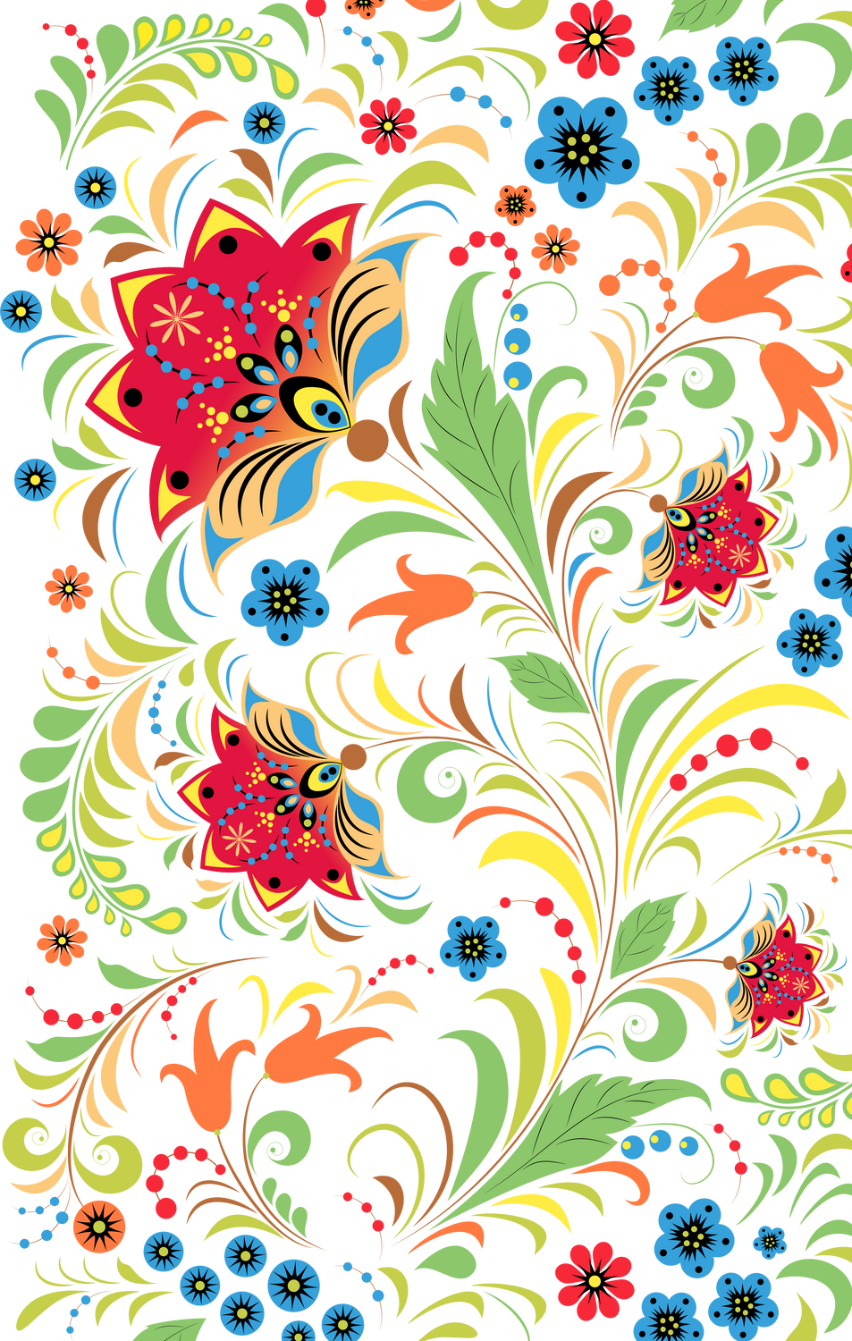 Traditional Russian Floral  Pattern